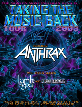 Anthrax, Lamb of God. E Town Concrete